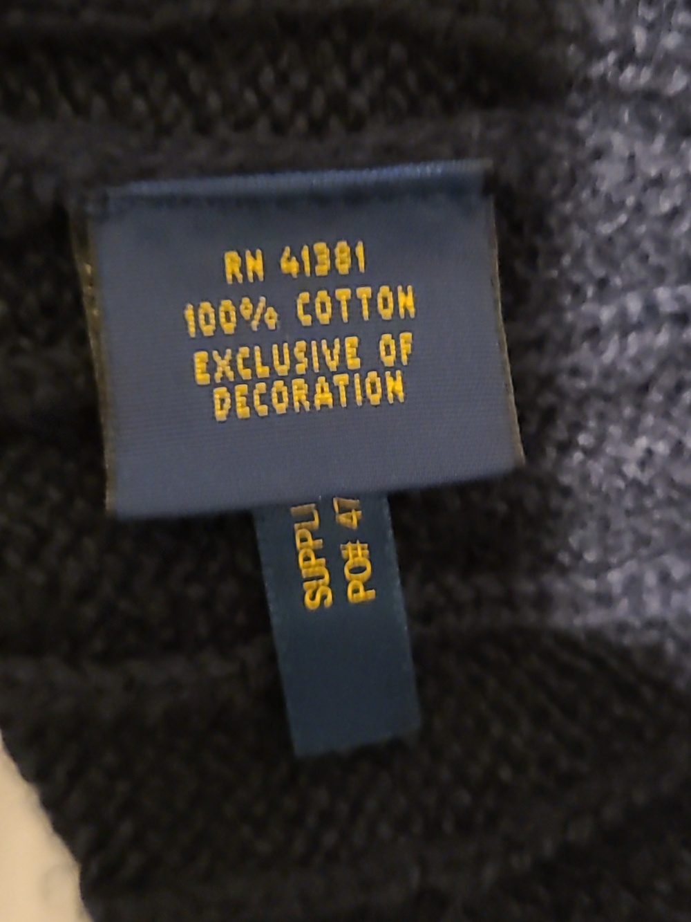 POLO Ralph Lauren Cable Knit Sweater XL, Quarter Zip, Navy, Cotton Pullover - Picture 12 of 16